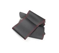 Volant Voiture Protecteur Housse Protection Pour Volant Voiture Pour Crafter 2006-2016 Poignée Antidérapante Cousue Main(Red line)