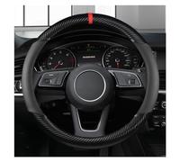 Volant Voiture Protecteur pour A1 A3 A4 A5 A6 A7 A8 Q2 Q3 Q5 Q7 38 Cm en Fiber De Carbone en Cuir De Voiture Volant Couvre Auto Accessoires Voiture Couvre Volant(3)