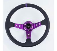 Volant Voiture Sport,Volant Drift Universal 14 Pouces 350mm PVC Roues De Pilotage Automatique Deep Drifting Sport(A)