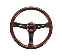 Volant voiture Volant Course Universel En Bois 350 Mm 14 Pouces Volant Sport Dérive Accessoires Automobiles(Modèle 2)