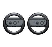 Accessoire pour manette GENERIQUE Volant x2 pour Manette Joy-Con NINTENDO Switch Mario Kart Ergonomique Lot de 2 (NOIR)