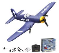 volantexrc Avion RC, 3CH Avion Télécommandé F4U avec Gryo pour Débutants | Stabilisé par Gyroscope à 6 Axes, Télécommande 2,4 GHz, Batterie Rechargeable, Protection des Hélices, RTF