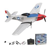 volantexrc Avion télécommandé, 3CH Avion RC P51 Mustang pour Débutants | Vol stabilisé par gyroscope à 6 axes, télécommande 2,4 GHz, batterie rechargeable, protection des hélices, RTF