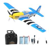 volantexrc Avion Télécommandé, 4-CH RC Avion P51 Mustang avec Système de Stabilisation Xpilot, Acrobaties en Un Bouton pour Débutants, Adultes (Blue)