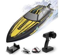volantexrc Bateau RC, Bateau Télécommandé Autoredressant pour Piscines et Lacs, Bateaux de Course RC 2,4 GHz 20+MPH avec 2 Batteries Rechargeables pour Débutants ou Adultes (795-8, Jaune)