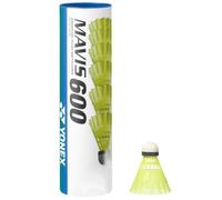 Volants Badminton Yonex Mavis 600 - Jaune - Base liège / Jupe nylon - Tube de 6 volants