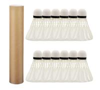 Volants de Badminton | 12 Pièces Volant en Plume d'oie - Volants d'Entraînement à Haute Vitesse Portable pour Sports en Extérieur et Intérieur, pour et Adultes Utilisation à Plage École