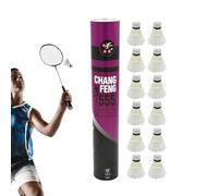 Volants de badminton en plumes à haute vitesse, design de vol équilibré de précision | Équipement d'entraînement ingénieusement durable pour les matchs de pratique de compétition, jeux sportifs