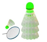 Volants de badminton jeu de nuit - Volant en nylon lumineux, lot de trois, coupe-vent, léger et durable | Entraînement en plein air Utilisation dans l'obscurité Sports de loisirs Opération de jeu en s