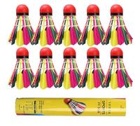 Volants de badminton Plume, Volants en plumes pour badminton | Balles de badminton en plumes d'extérieur - Volants de badminton en plumes naturelles, volants en plumes à tête rouge pour badmi
