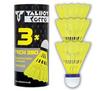 Volants de badminton TALBOT TORRO Tech 350 Medium, lot de 3 - Jaune
