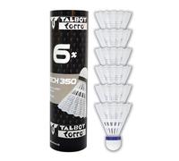 Volants de badminton TALBOT TORRO Tech 350 Medium, lot de 6 - Blanc