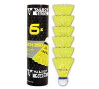 Volants de badminton TALBOT TORRO Tech 350 Medium, lot de 6 - Jaune