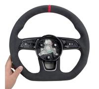 Volants de Voiture compatibles avec Audi A3, A4 et A5 : Volant Chauffant à Fond Plat, Volant Sport Chauffant Semi-perforé (Logo S sans Trou).