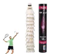 Volants en plumes, volants, plumes de badminton, volants de badminton en plumes naturelles avec haute stabilité et durabilité, balle de badminton haute vitesse pour la pratique