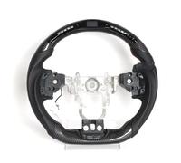 Volants sport Compatible Avec Mitsubishi Pour EVO Pour Evolution X Pour Ralliart Pour Lancer 2008-2015 Pièces Volant Voiture PU Perforé Fibre Carbone(With Lights)