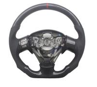 Volants sport Compatible Avec Toyota Pour Corolla 2006 2007 2008 2009 2010 2011 2012 2013 Remplacement Voiture Volant Fibre Carbone PU(B With Button)