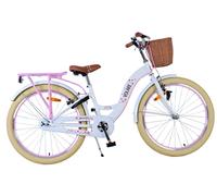Vélo enfant Volare Blossom pour fille - 24 pouces en blanc avec freins à main