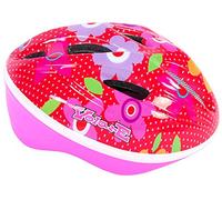 Volare Casque de vélo Deluxe - Fleurs Roses Rouges - 51-55 cm