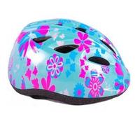 Volare Casque de vélo pour enfants - XS - Fleurs roses bleues - 47-51 cm - Modèle supplémentaire