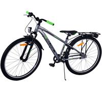 26 Pouces Cross Garçons Vélo Gris Vert 9-12 Ans Vélo 3 Vitesses Porte-Bagages