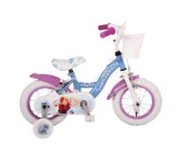 Volare Disney Congelés 2 12 Zoll Kinderfahrrad Bleu / Lila avec Deux Handbremsen