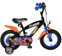 Volare Hot Wheels Vélo pour enfant garçon 12" Noir/orange/bleu