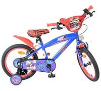 Volare SEGA Sonic Vélo pour enfant 16" | 4 à 6 ans | 2 freins à main, roues stabilisatrices, protège-chaîne, réflecteurs | Hauteur de selle réglable | Cadeau pour garçons et filles