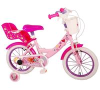 Volare Vélo 14" avec Panier et Porte-Bouteille, Licence Paw Patrol Girl Bébé - Fille, Rose et Blanc, Media
