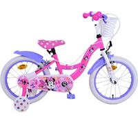 VOLARE Vélo enfant Disney Minnie, 16 pouces, sans frein à rétropédalage