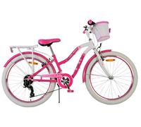 Volare Vélo pour enfant Lovely - Fille - 24" - Rose - 7 vitesses