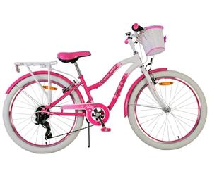 Volare Vélo pour enfant Lovely - Fille - 24" - Rose - 7 vitesses