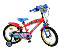 Volare Vélo pour enfant Pat' Patrouille de 16 pouces rouge avec deux freins à main - Sécurité et confort dans un design de qualité supérieure