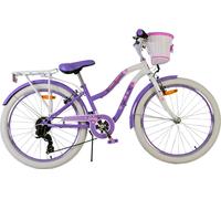 Volare Lovely Bicyclette Vélo D'Enfants pour Fille - 24 Pouces En Mauve Avec 7