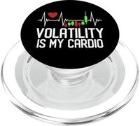 Volatility Is My Cardio - Candlestick Chart Heartbeat PopSockets PopGrip pour MagSafe