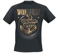 Volbeat Anchor Unisexe T-Shirt Manches Courtes Noir XXL 100% Coton Regular/Coupe Standard