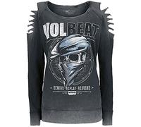 Volbeat Bandana Skull Femme Sweat-Shirt Gris XL 95% Coton, 5% Élasthanne Regular/Coupe Standard
