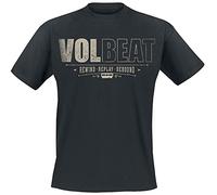 Volbeat Burning Skullwing Homme T-Shirt Manches Courtes Noir 4XL 100% Coton Regular/Coupe Standard
