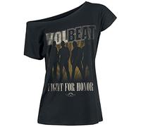 Volbeat Fight for Honor Femme T-Shirt Manches Courtes Noir S 100% Coton Large