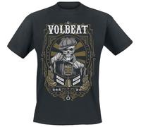 Volbeat Fight Unisexe T-Shirt Manches Courtes Noir 100% Coton Regular/Coupe Standard