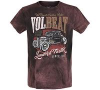 Volbeat Louder and Faster Homme T-Shirt Manches Courtes Rouille L 100% Coton Regular/Coupe Standard