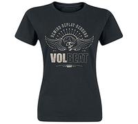 Volbeat Skullwing - Rewind, Replay, Rebound Femme T-Shirt Manches Courtes Noir