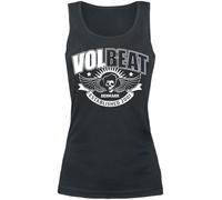 Volbeat Skullwing Ribbon Femme Top Noir L 100% Coton Regular/Coupe Standard