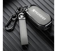 VOLBOZ Coque de Clé de Voiture pour Peugeot 308 207 301 408 508 3008 2008, Étui de Protection pour Clé de Voiture, Housse pour Clé De Voiture, Porte-ClÉS de Voiture Portable Accessoires,C Grey2
