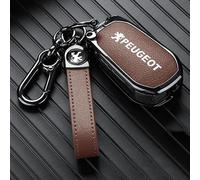 VOLBOZ Coque de Clé de Voiture pour Peugeot 308 207 301 408 508 3008 2008, Étui de Protection pour Clé de Voiture, Housse pour Clé De Voiture, Porte-ClÉS de Voiture Portable Accessoires,B Brown2