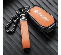 VOLBOZ Coque de Clé de Voiture pour Peugeot 308 207 301 408 508 3008 2008, Étui de Protection pour Clé de Voiture, Housse pour Clé De Voiture, Porte-ClÉS de Voiture Portable Accessoires,D Orange2