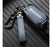 VOLBOZ Coque de Clé de Voiture pour Peugeot 308 207 301 408 508 3008 2008, Étui de Protection pour Clé de Voiture, Housse pour Clé De Voiture, Porte-ClÉS de Voiture Portable Accessoires,E Blue2