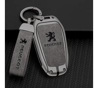 VOLBOZ Coque de Clé de Voiture pour Peugeot 4008 2008 5008 308 408 508L 3008, Étui de Protection pour Clé de Voiture, Housse pour Clé De Voiture, Porte-ClÉS de Voiture Portable Accessoires,A Grey