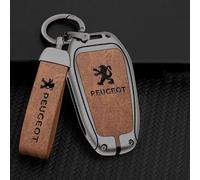 VOLBOZ Coque de Clé de Voiture pour Peugeot 4008 2008 5008 308 408 508L 3008, Étui de Protection pour Clé de Voiture, Housse pour Clé De Voiture, Porte-ClÉS de Voiture Portable Accessoires,B Brown