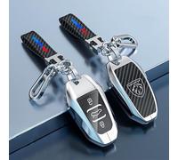 VOLBOZ Coque de Protection pour Clé de Peugeot 5008 4008 3008 2008 408 508L 301, Étui Portable avec Porte-Clés, Accessoires, A3